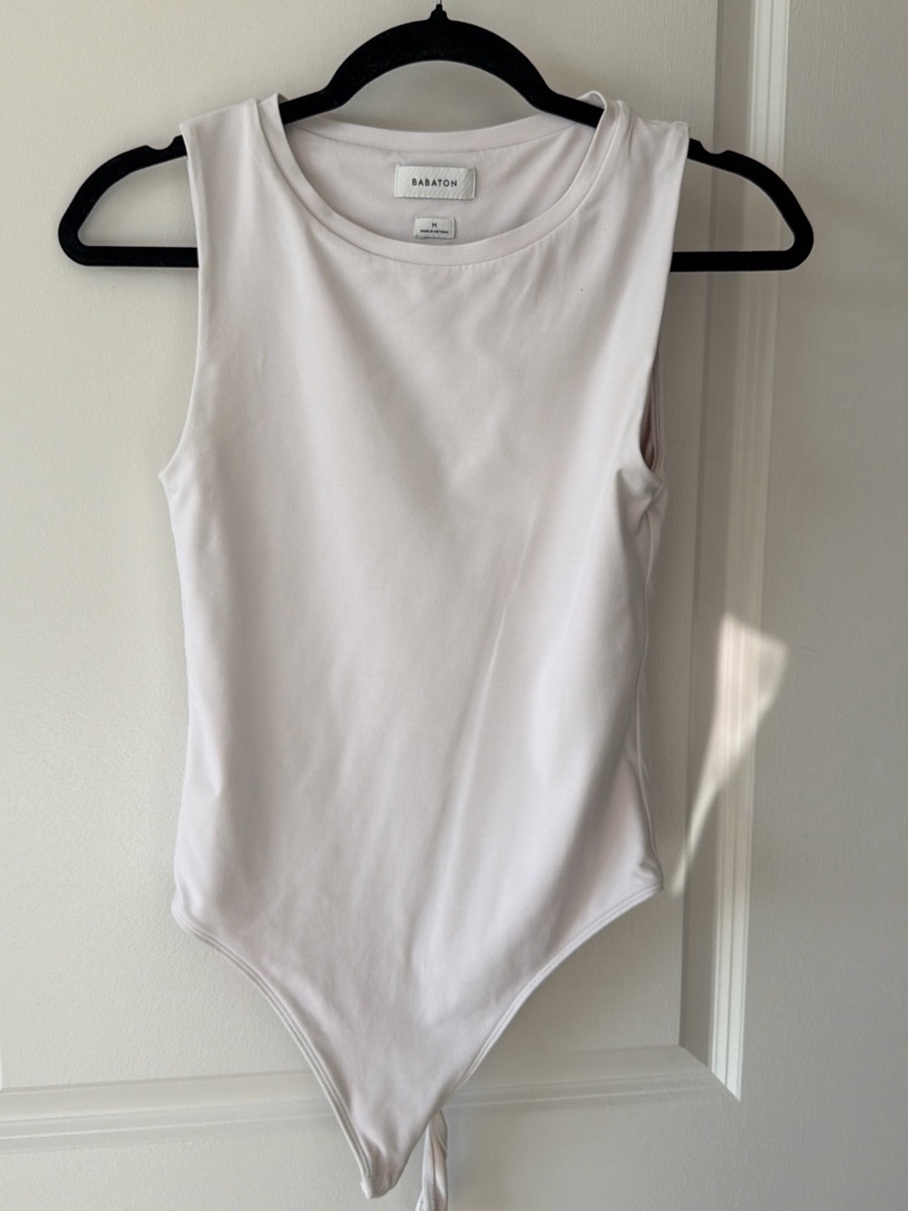 Babaton White Sleeveless Bodysuit